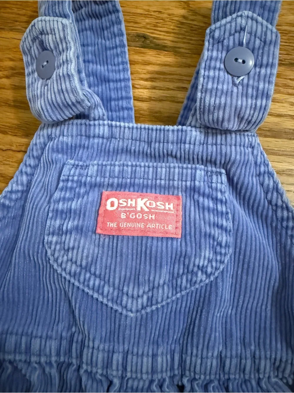 Vintage OshKosh B'Gosh Vestbak Corduroy Overalls Size 24M Girls USA Made